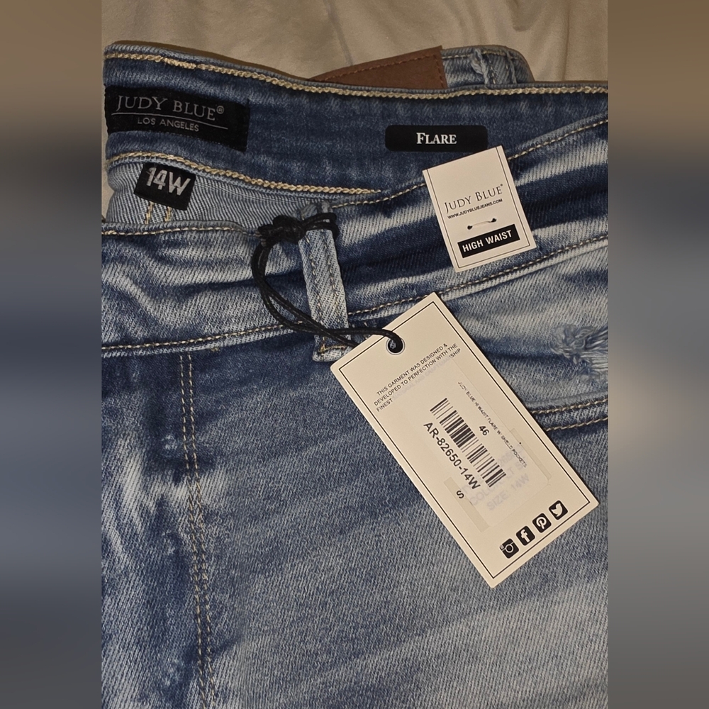 Judy Blue Women's Light Blue High Waist Flare Jeans